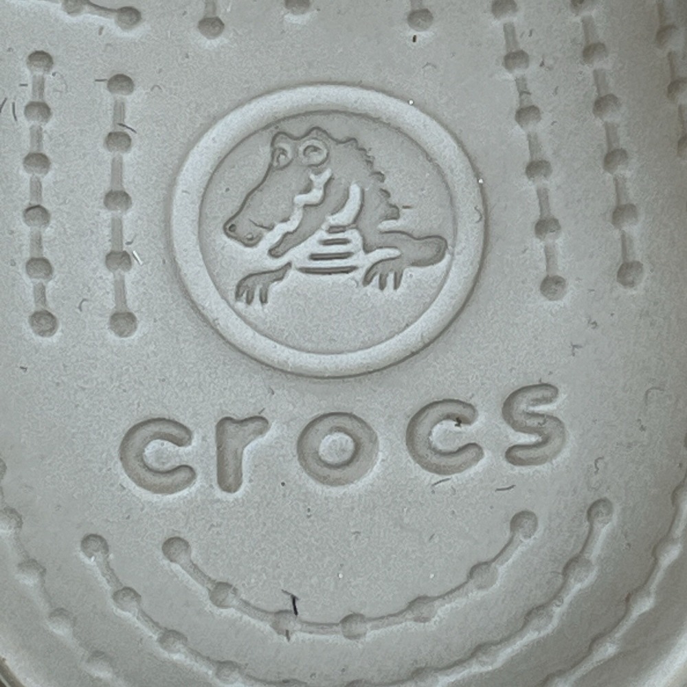 Crocs A Leigh Sandals Women's Size 8 Tan Brown Leather Cork Platform Wedge Shoes - Picture 10 of 16